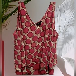 Stylish Pink Polka Dot Women's Top